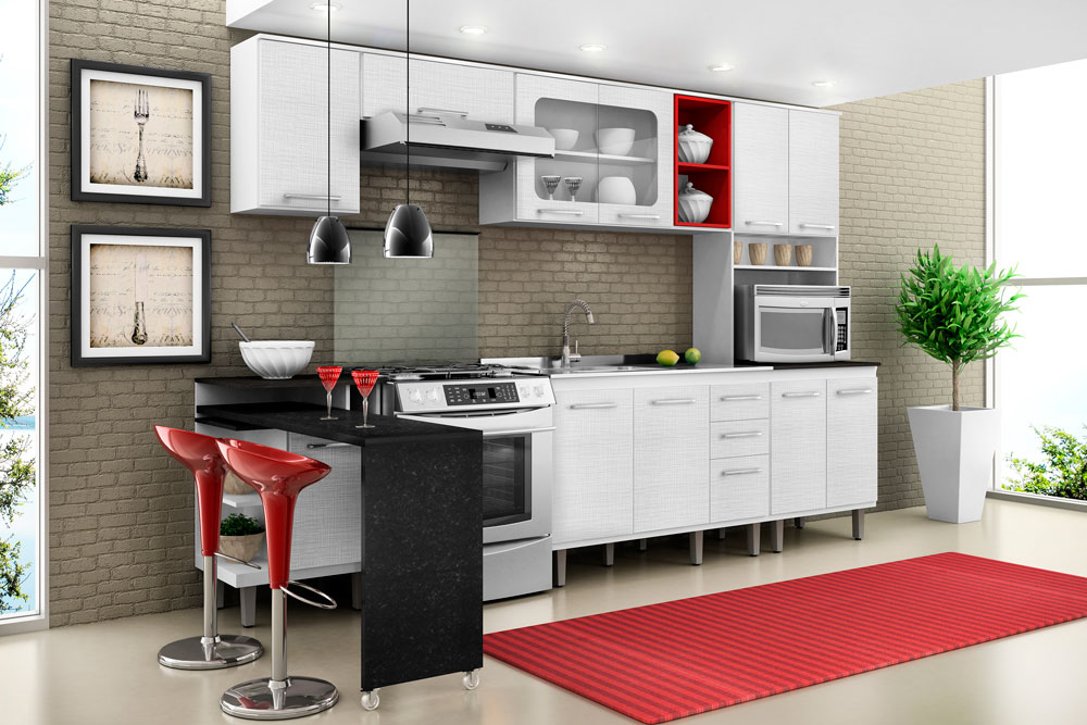 Cozinha Altera (cor 155 – branco | branco 3D)