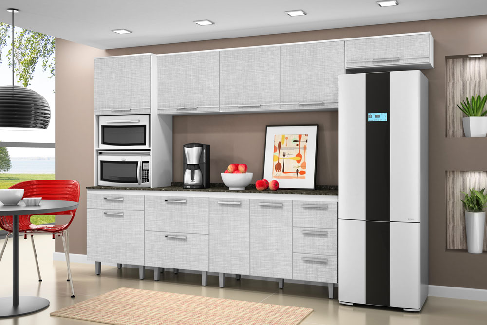 Cozinha Essence (cor 155 – branco | branco 3D)