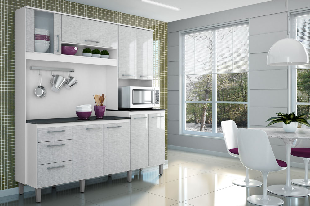 Cozinha Space (cor 155 – branco | branco 3D)