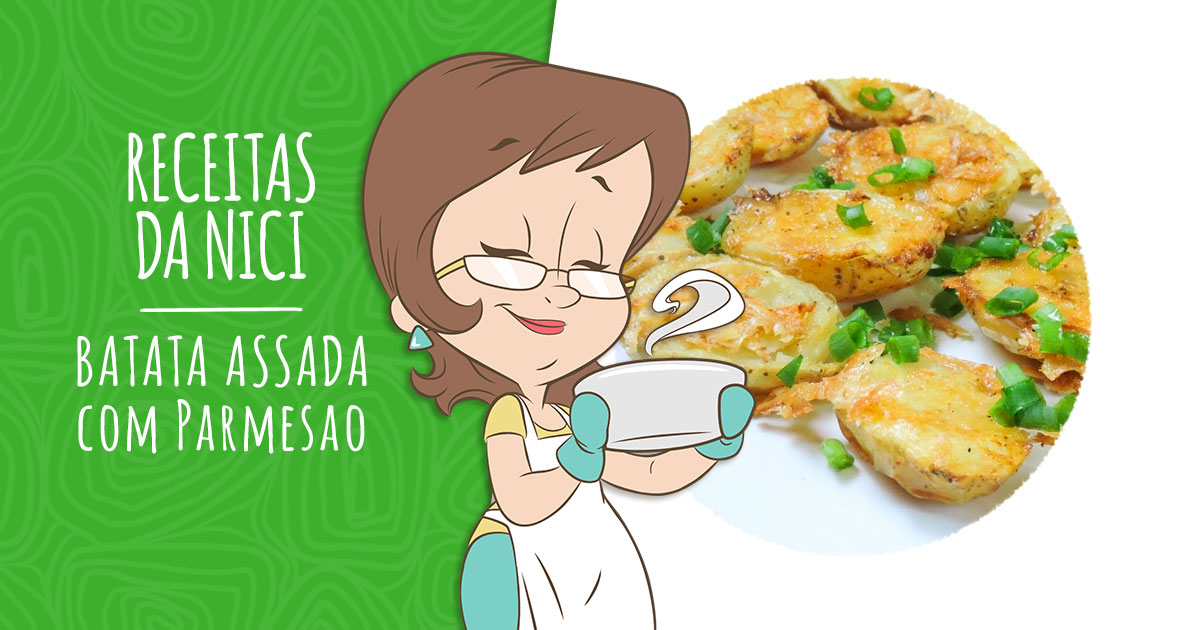 Batata Assada com Parmesão Super Fácil