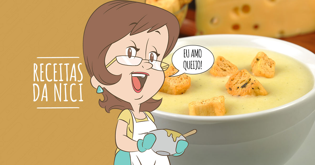 Sopa de Batata com Queijo para o inverno