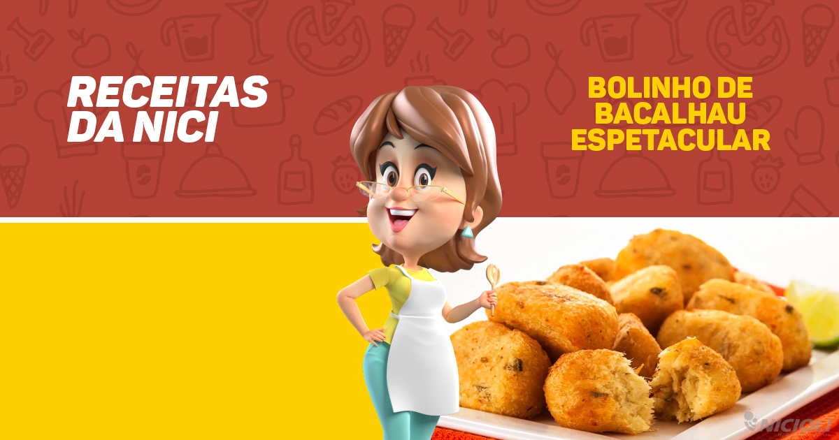 Bolinho de bacalhau espetacular