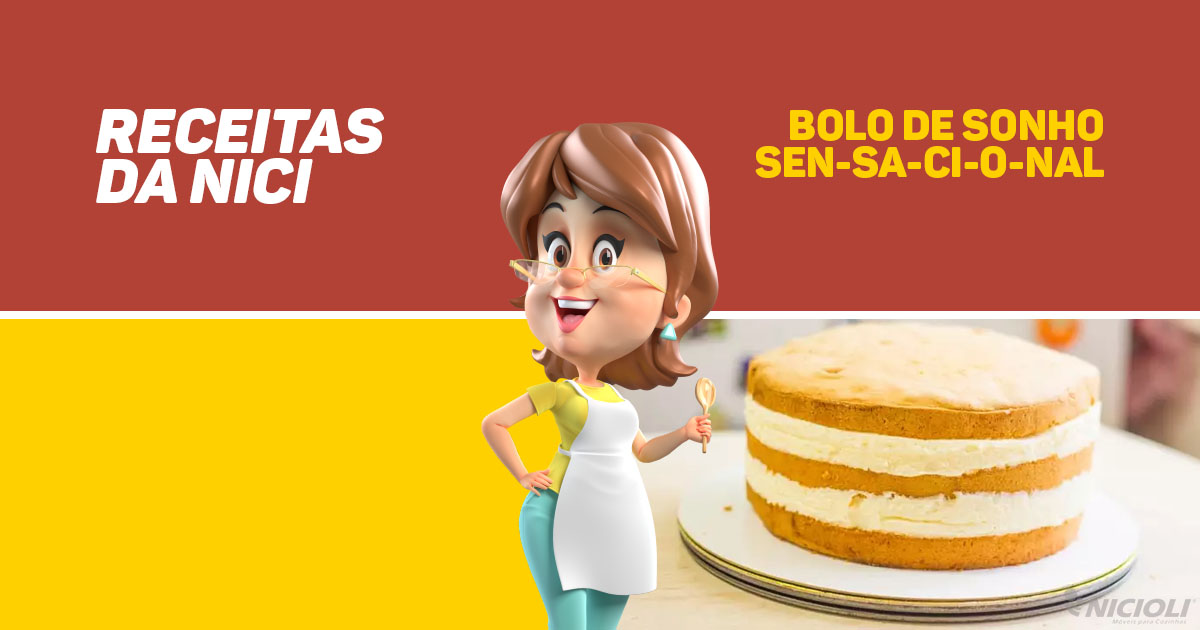 Bolo de Sonho SENSACIONAL