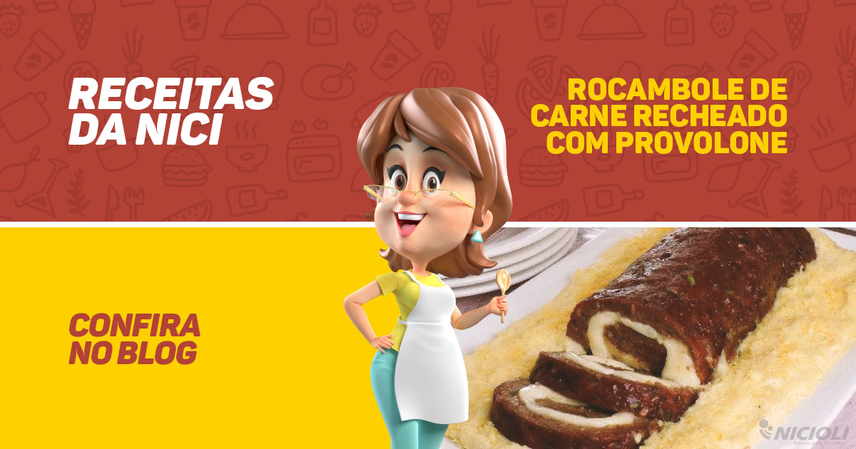 Rocambole de Carne Recheado com Provolone