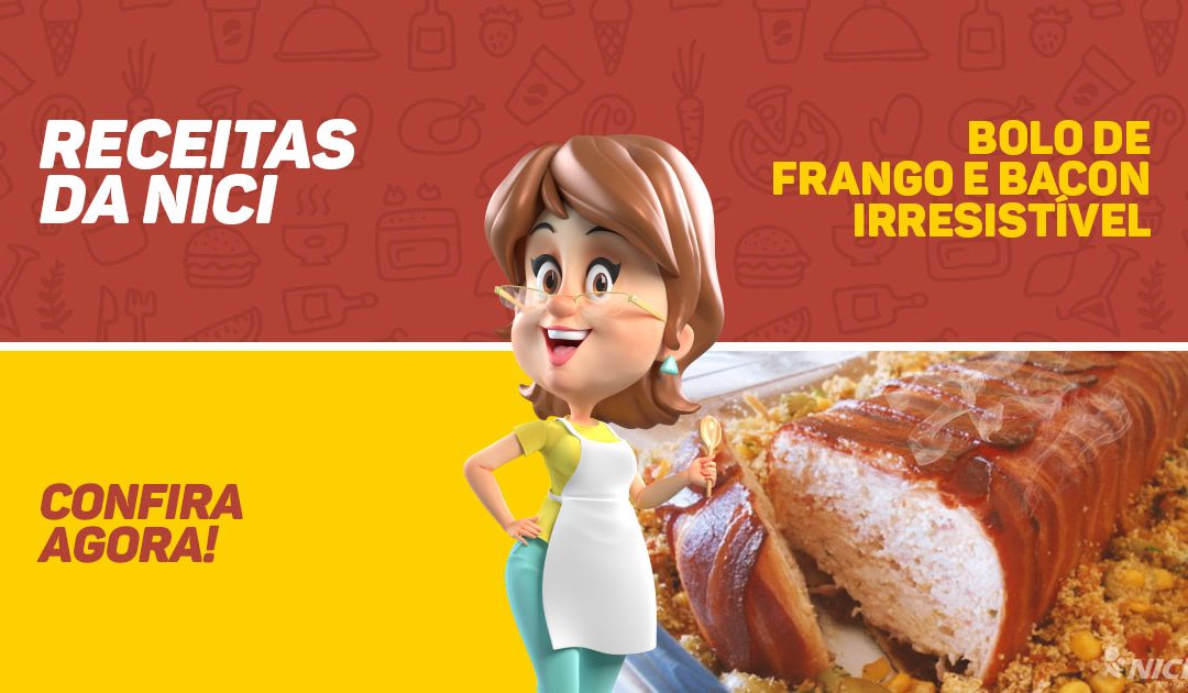 Bolo de Frango e Bacon irresistível