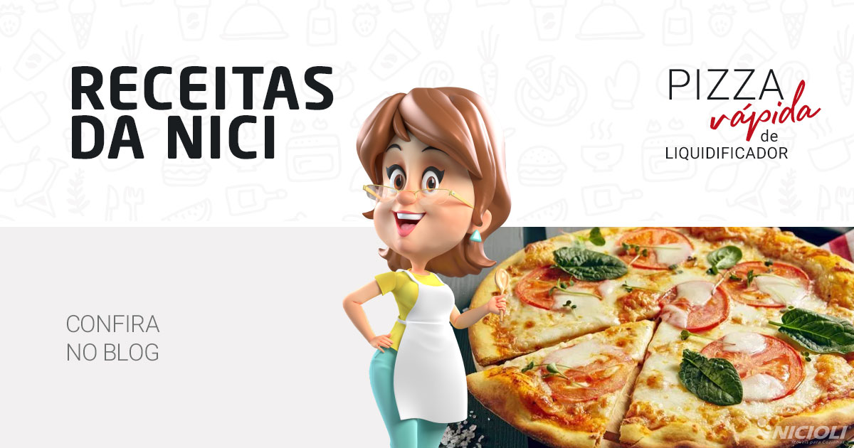 Pizza rápida de liquidificador